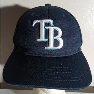 MLB Tamp Bay Rays Youth Cap Flat Brim Cotton Twill Hat